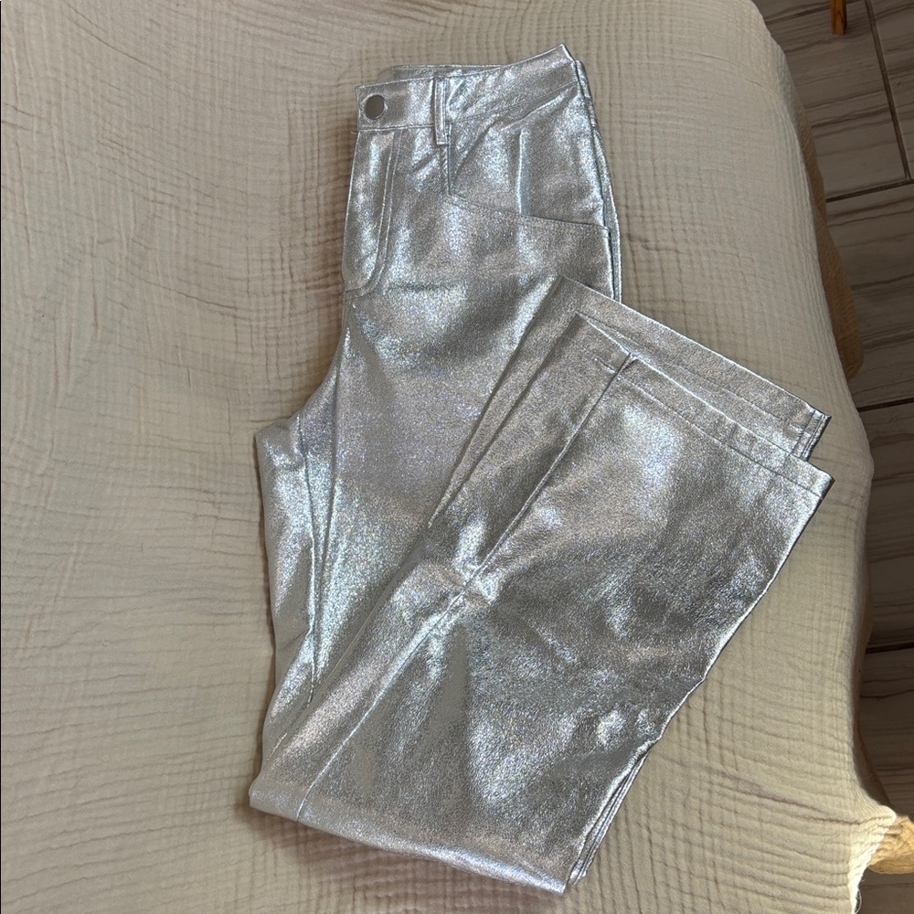 Forever 21 Metallic Silver Pants